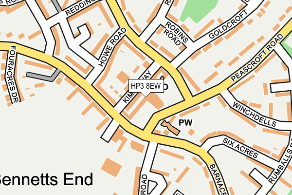 HP3 8EW map - OS OpenMap – Local (Ordnance Survey)