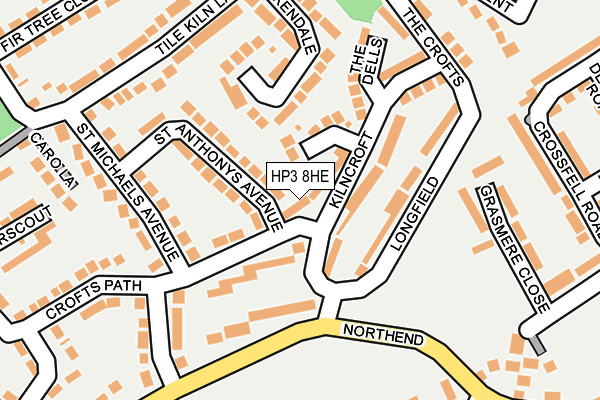 HP3 8HE map - OS OpenMap – Local (Ordnance Survey)