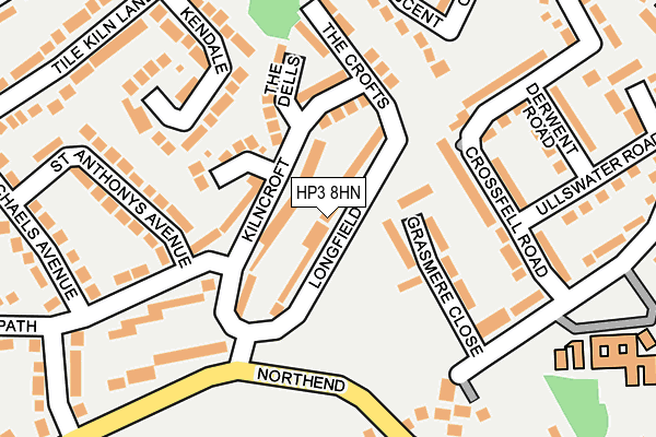 HP3 8HN map - OS OpenMap – Local (Ordnance Survey)