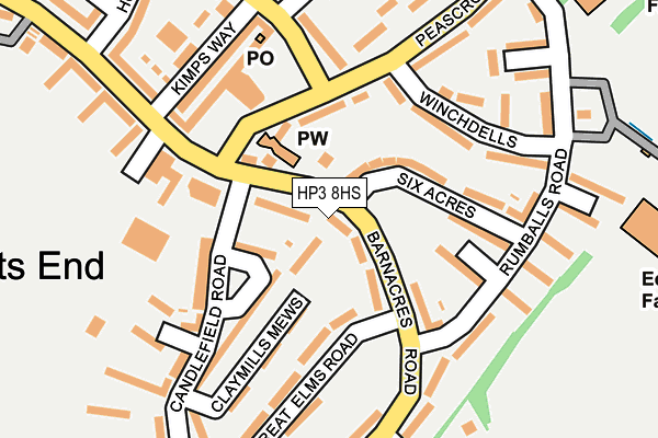 HP3 8HS map - OS OpenMap – Local (Ordnance Survey)