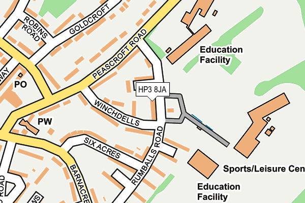 HP3 8JA map - OS OpenMap – Local (Ordnance Survey)