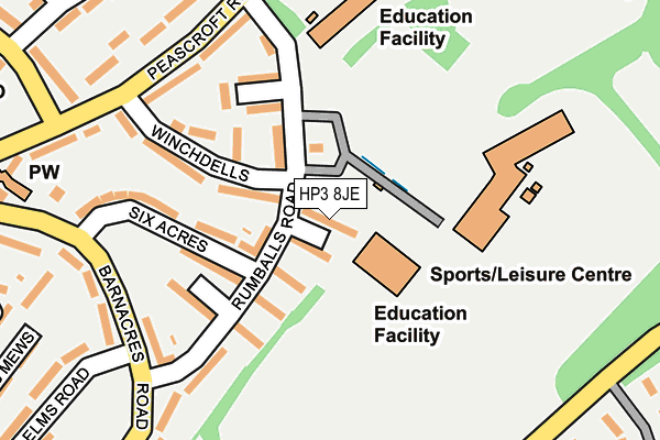 HP3 8JE map - OS OpenMap – Local (Ordnance Survey)