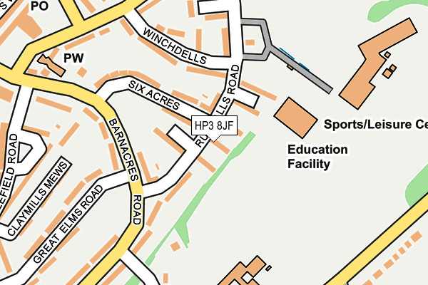 HP3 8JF map - OS OpenMap – Local (Ordnance Survey)