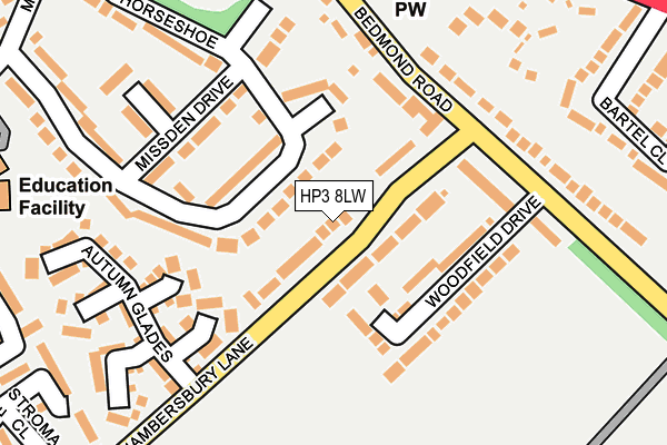 HP3 8LW map - OS OpenMap – Local (Ordnance Survey)