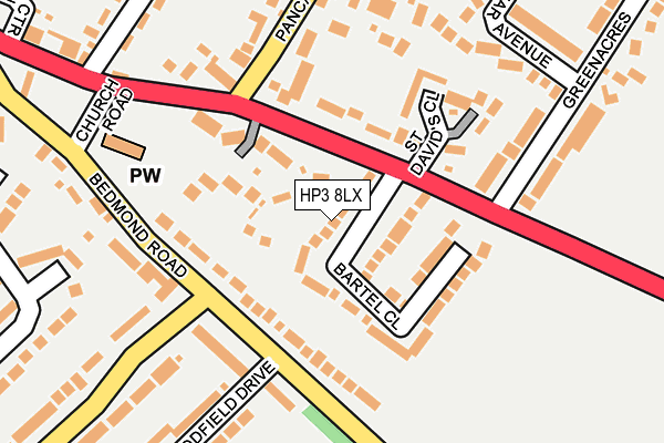 HP3 8LX map - OS OpenMap – Local (Ordnance Survey)