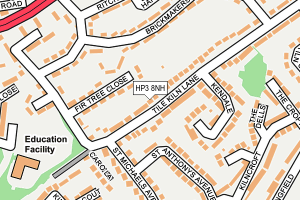 HP3 8NH map - OS OpenMap – Local (Ordnance Survey)