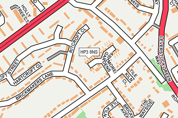 HP3 8NS map - OS OpenMap – Local (Ordnance Survey)