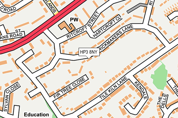 HP3 8NY map - OS OpenMap – Local (Ordnance Survey)