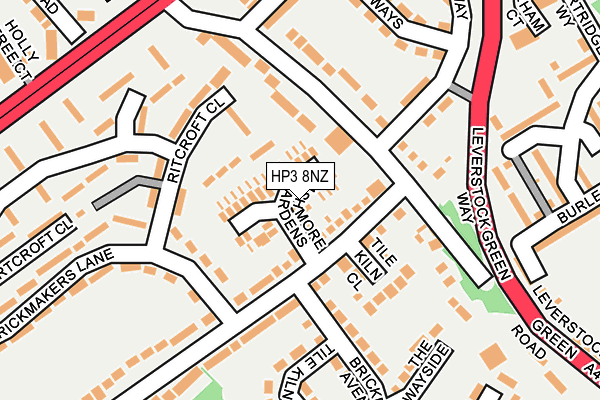 HP3 8NZ map - OS OpenMap – Local (Ordnance Survey)