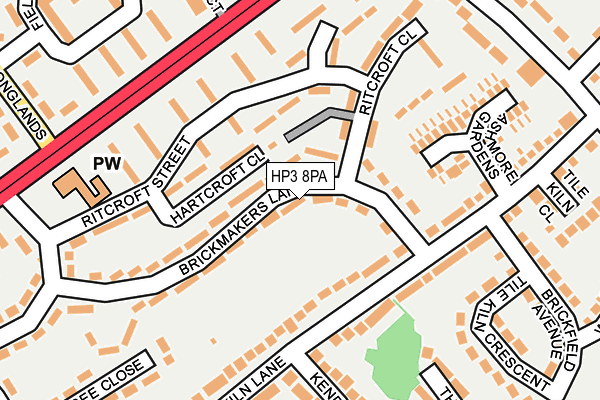 HP3 8PA map - OS OpenMap – Local (Ordnance Survey)
