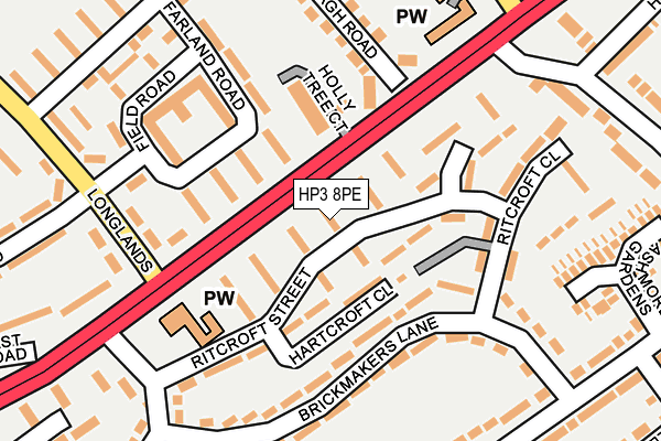 HP3 8PE map - OS OpenMap – Local (Ordnance Survey)