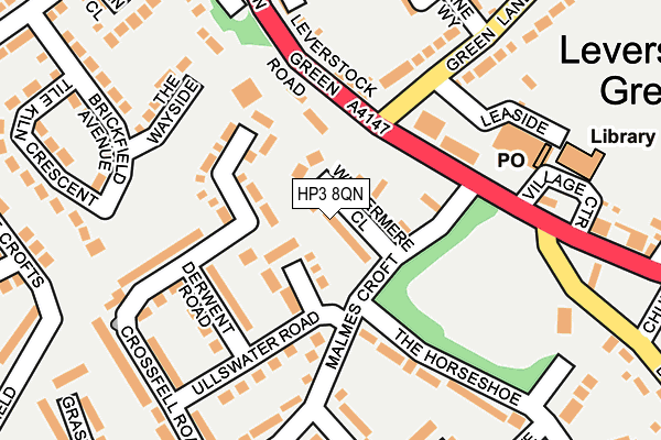 HP3 8QN map - OS OpenMap – Local (Ordnance Survey)
