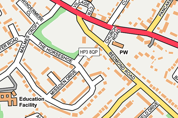 HP3 8QP map - OS OpenMap – Local (Ordnance Survey)