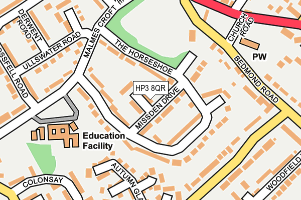 HP3 8QR map - OS OpenMap – Local (Ordnance Survey)