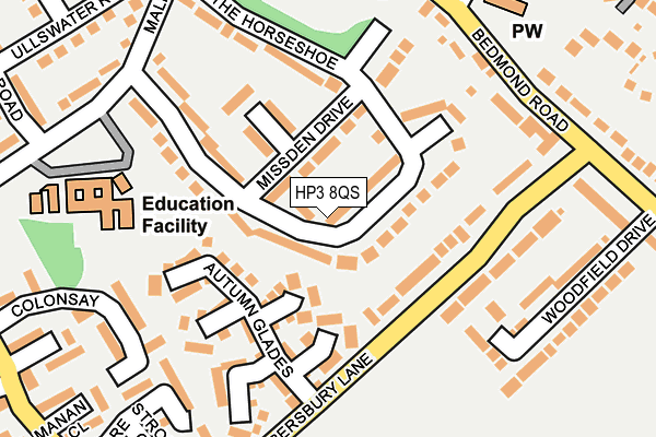 HP3 8QS map - OS OpenMap – Local (Ordnance Survey)