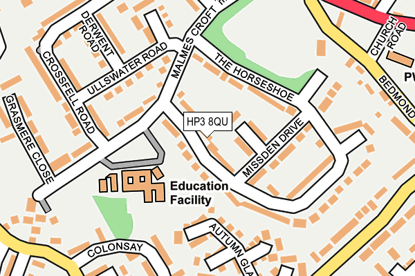 HP3 8QU map - OS OpenMap – Local (Ordnance Survey)