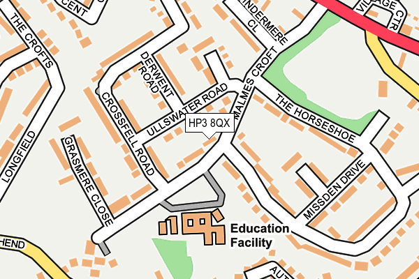 HP3 8QX map - OS OpenMap – Local (Ordnance Survey)