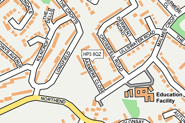 HP3 8QZ map - OS OpenMap – Local (Ordnance Survey)