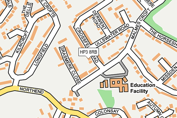 HP3 8RB map - OS OpenMap – Local (Ordnance Survey)