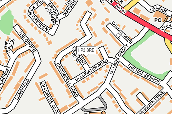 HP3 8RE map - OS OpenMap – Local (Ordnance Survey)