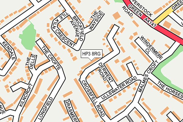 HP3 8RG map - OS OpenMap – Local (Ordnance Survey)
