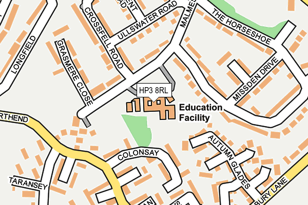 HP3 8RL map - OS OpenMap – Local (Ordnance Survey)