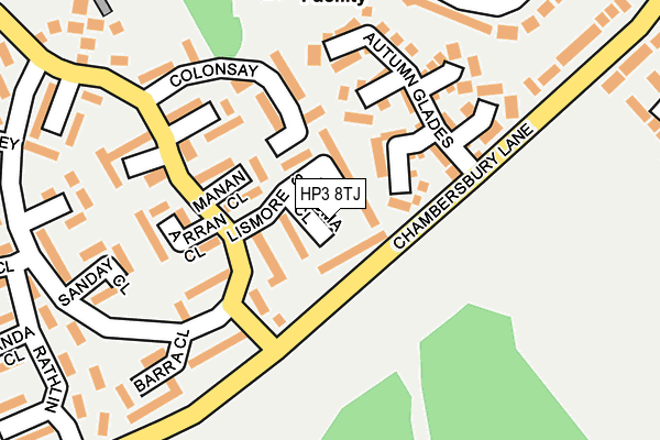 HP3 8TJ map - OS OpenMap – Local (Ordnance Survey)