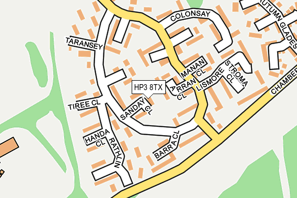 HP3 8TX map - OS OpenMap – Local (Ordnance Survey)