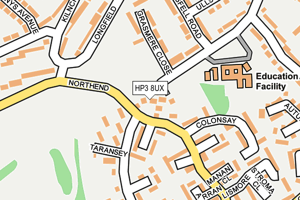 HP3 8UX map - OS OpenMap – Local (Ordnance Survey)