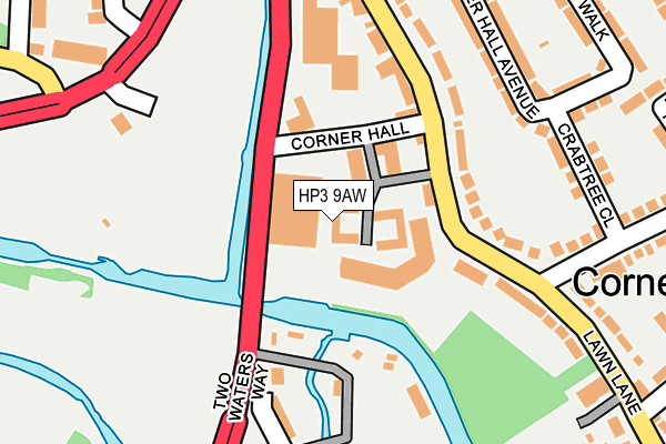 HP3 9AW map - OS OpenMap – Local (Ordnance Survey)