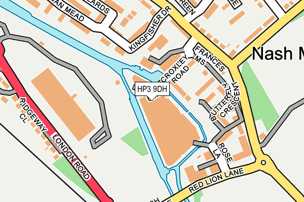 HP3 9DH map - OS OpenMap – Local (Ordnance Survey)