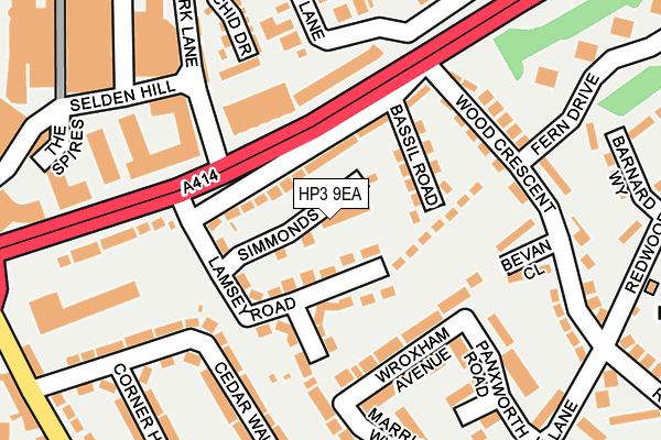 HP3 9EA map - OS OpenMap – Local (Ordnance Survey)