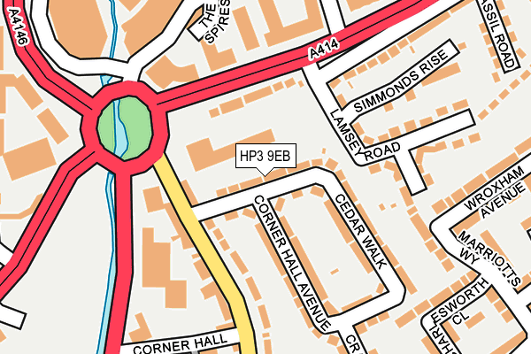 HP3 9EB map - OS OpenMap – Local (Ordnance Survey)
