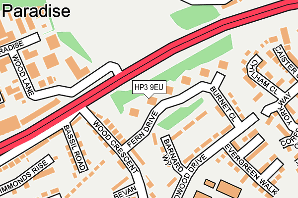 HP3 9EU map - OS OpenMap – Local (Ordnance Survey)