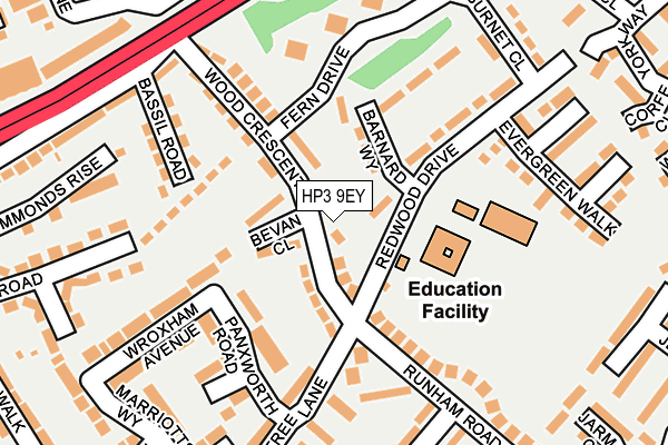 HP3 9EY map - OS OpenMap – Local (Ordnance Survey)