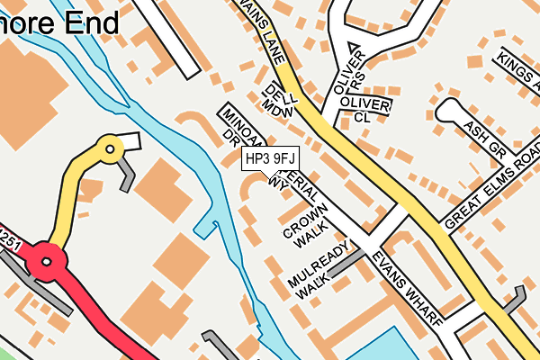 HP3 9FJ map - OS OpenMap – Local (Ordnance Survey)