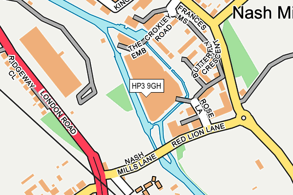 HP3 9GH map - OS OpenMap – Local (Ordnance Survey)