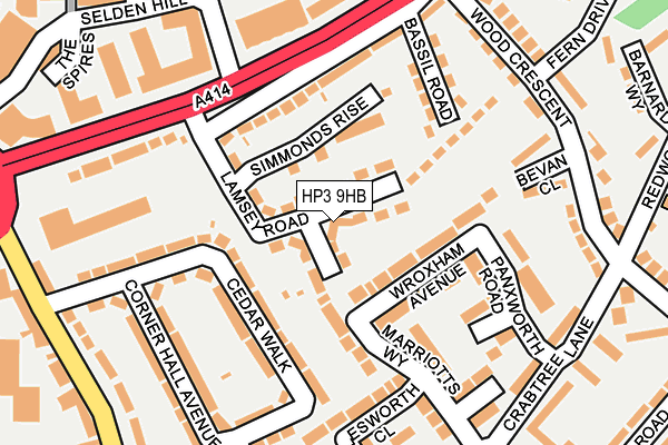 HP3 9HB map - OS OpenMap – Local (Ordnance Survey)