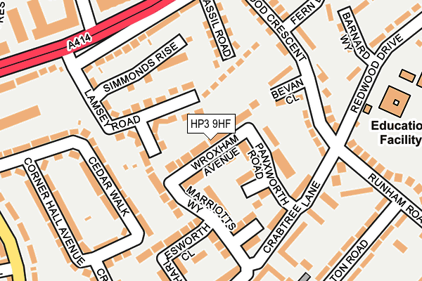 HP3 9HF map - OS OpenMap – Local (Ordnance Survey)