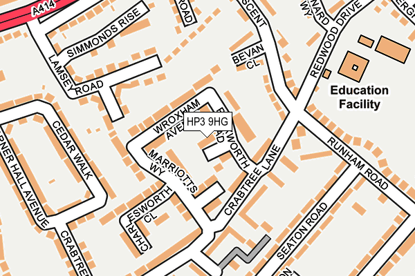 HP3 9HG map - OS OpenMap – Local (Ordnance Survey)