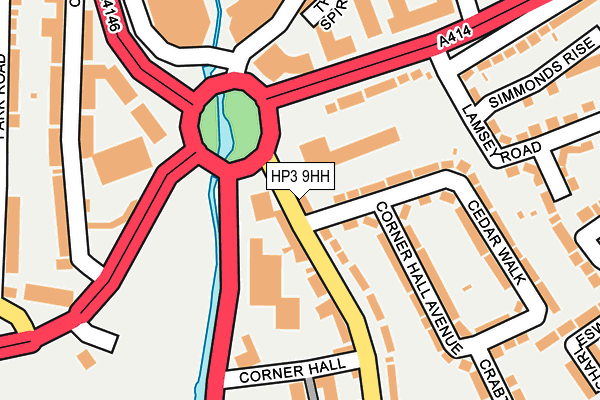 HP3 9HH map - OS OpenMap – Local (Ordnance Survey)