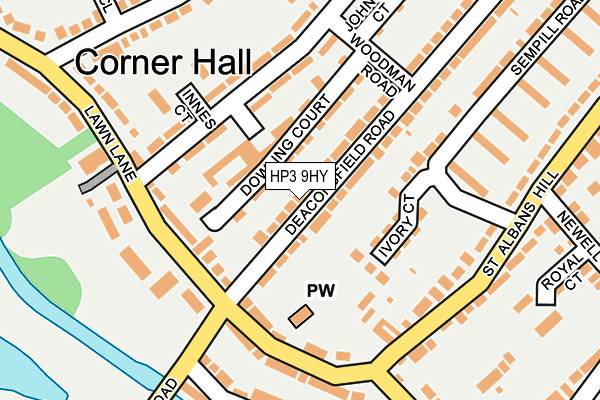 HP3 9HY map - OS OpenMap – Local (Ordnance Survey)