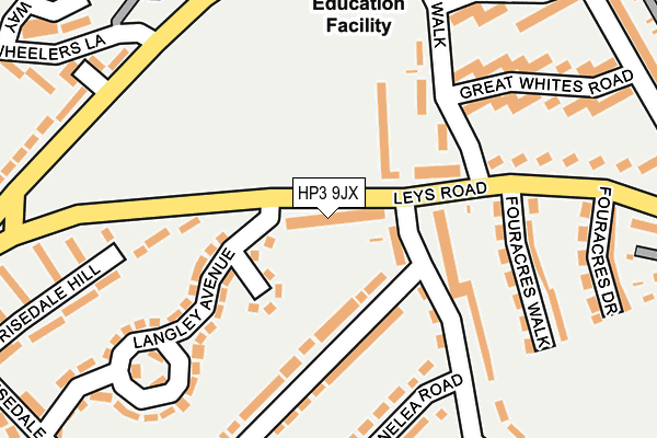 HP3 9JX map - OS OpenMap – Local (Ordnance Survey)