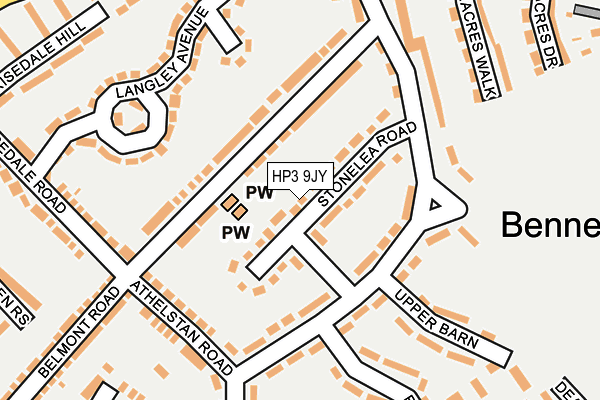 HP3 9JY map - OS OpenMap – Local (Ordnance Survey)