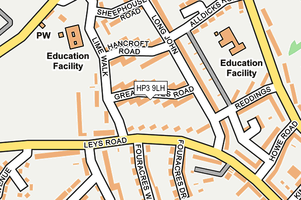 HP3 9LH map - OS OpenMap – Local (Ordnance Survey)