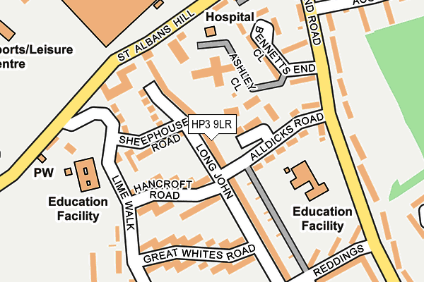 HP3 9LR map - OS OpenMap – Local (Ordnance Survey)