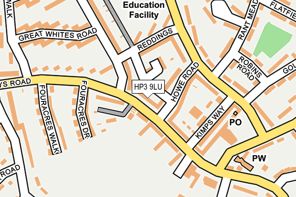HP3 9LU map - OS OpenMap – Local (Ordnance Survey)