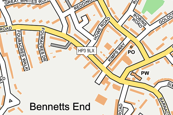 HP3 9LX map - OS OpenMap – Local (Ordnance Survey)