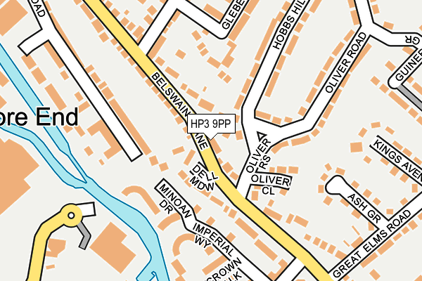 HP3 9PP map - OS OpenMap – Local (Ordnance Survey)