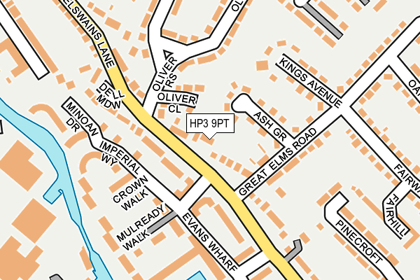 HP3 9PT map - OS OpenMap – Local (Ordnance Survey)